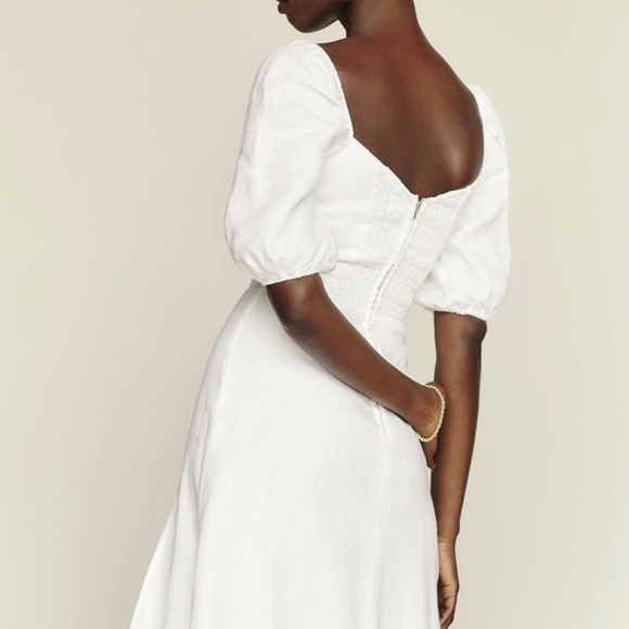Reformation Belgium Linen Dress White - Picture 2 of 4
